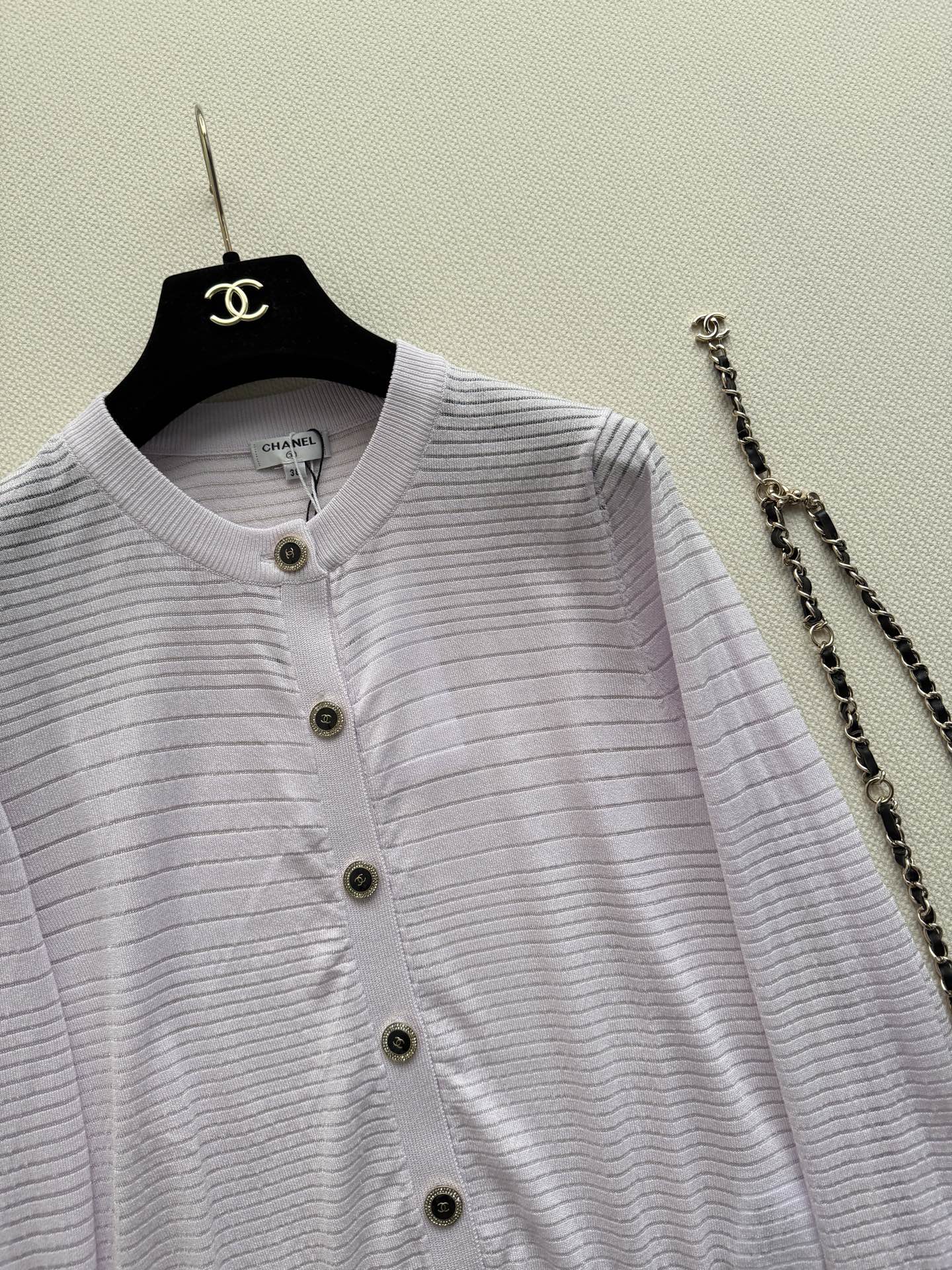 CHANEL 26S MINT KNIT CARDIGAN 1328