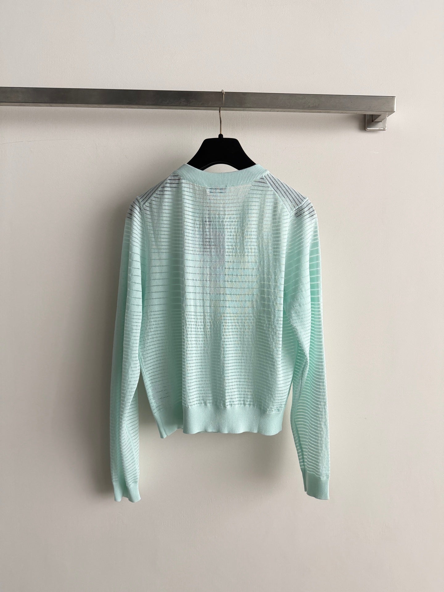 CHANEL 26S MINT KNIT CARDIGAN 1327