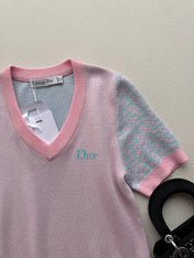 DIOR 26S SHORT-SLEEVE KNIT TOP 1307