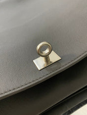 RODEO LARGE BAG 40 IN GREY SMOOTH CALFSKIN SILVER HARDWARE