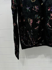 DIOR KNITTED V-NECK FLORAL EMBROIDERED CARDIGAN 276698