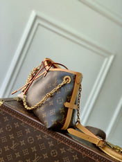 CARRYALL BB BAG 26 IN BROWN MONOGRAM COATED CANVAS AND CALFSKIN GOLD HARDWARE