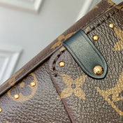 TRUNKIE 27 IN BROWN COATED CANVAS BLACK CALFSKIN SIGNATURE S-LOCK