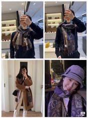 SCARF 200 CM IN COLORFUL WOOL AND CASHMERE 413567