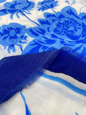 SQUARE SCARF 140 CM IN MAYA BLUE CASHMERE 398257