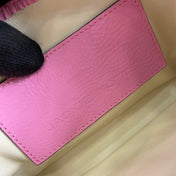 JACKIE NOTTE MINI BAG 19 IN PINK CRACKED LACQUER CALFSKIN GOLD HARDWARE