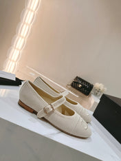 mary jane flat light pink corduroy