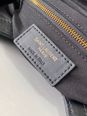 26 BLACK SHEEPSKIN WITH GOLD BUCKLE BAG