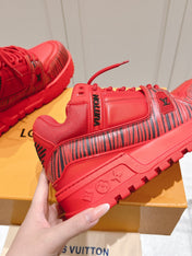 LV TRAINER MAXI LV X PARK SEO-BO IN RUBY RED CALFSKIN