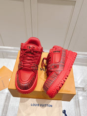 LV TRAINER MAXI LV X PARK SEO-BO IN RUBY RED CALFSKIN