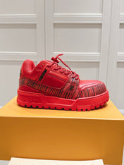LV TRAINER MAXI LV X PARK SEO-BO IN RUBY RED CALFSKIN