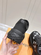 RUN AWAY SNEAKER IN BLACK MIX WHITE CALFSKIN