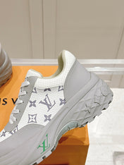 RUN AWAY SNEAKER IN DOVE GRAY MIX WHITE CALFSKIN
