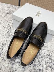 DIOR 25S BOY LOAFERS IN BLACK CALFSKIN