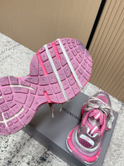 BALENCIAGA 25S 3XL SNEAKERS IN PINK MESH MIX GREY PU LEATHER