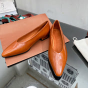 LP REBECCA BALLERINAS GLOSSY CARAMEL CALFSKIN