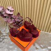 JAM 30 SANDAL IN BLOOD RED VELVET