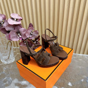JAZZ 90 SANDAL IN WALNUT BROWN SUEDE