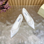 JIMMY CHOO 26S FLATS IN WHITE MESH AND SATIN