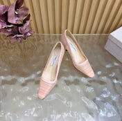 JIMMY CHOO 26S HIGH HEELS 85 MM IN LIGHT PINK MESH