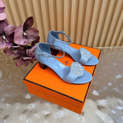 HM 26S MARQUISE SANDAL 45MM IN LIGHT BLUE CALFSKIN