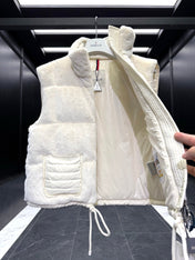 MONCLER 25S DOWN PUFFER VEST IN WHITE 013