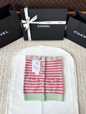 Chanel 25P Tube Top Pink Mix Green Cashmere 237316
