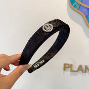 THICK HEADBAND IN BLACK FABRIC 432779