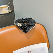 CHANEL 26S SCRUNCHIE IN BLACK SILK 512071