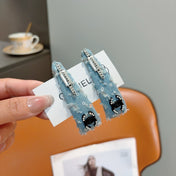 CHANEL 26S HAIR CLIP IN LIGHT BLUE DENIM 505293