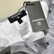 CC BIKINI SWIMSUIT SET IN GREY AND BLACK LOGO 599155