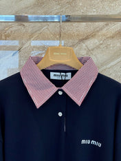 MIUMIU 26S LONG SLEEVE POLO SHIRT 876