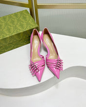 HIGH PUMP 6 CM IN FUSCIA PINK CALFSKIN