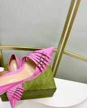 HIGH PUMP 6 CM IN FUSCIA PINK CALFSKIN