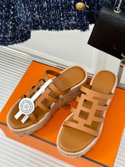 ISABELLA SANDAL BRIGHT BROWN CALFSKIN
