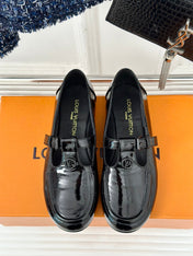 LV WOMEN SOHO FLAT MARY JANE IN BLACK CALFSKIN