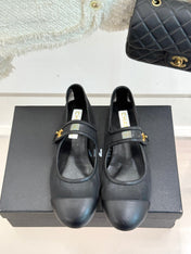 FLAT SHOES IN BLACK MESH MIX LAMBSKIN