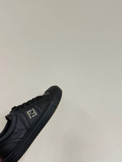 FF TRAINER SNEAKER IN BLACK CALFSKIN
