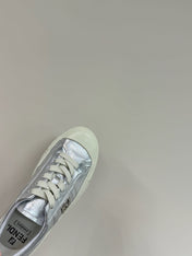 FF TRAINER SNEAKER IN SILVER MIX WHITE CALFSKIN