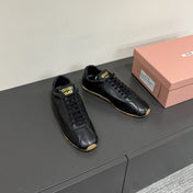PLUME NAPPA SNEAKERS IN BLACK LAMBSKIN