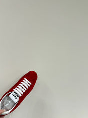 PLUME SNEAKERS IN RED SUEDE