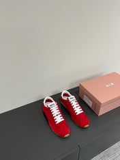 PLUME SNEAKERS IN RED SUEDE