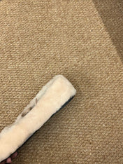 PRADA 26S SHEARLING BALLET FLATS IN CREAM WHITE