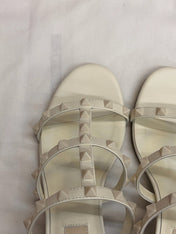 VALENTINO 26S ROCKSTUD HIGH HEEL SANDALS IN OFF-WHITE CALFSKIN