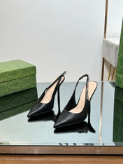 GG SIGNORIA SLINGBACK PUMP BLACK LAMBSKIN