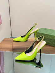 GG SIGNORIA SLINGBACK PUMP CHARTREUSE CALFSKIN