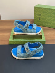 GG  SANDAL WITH DOUBLE G SKY CARO LAMBSKIN