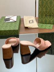 GG SIGNORIA SLIDE SANDAL PASTEL PINK DENIM