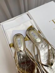 THE ROW 26S THONG SANDALS IN GOLD CALFSKIN