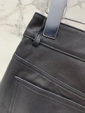 YSL 25S LEATHER MINI SKIRT STYLE 225